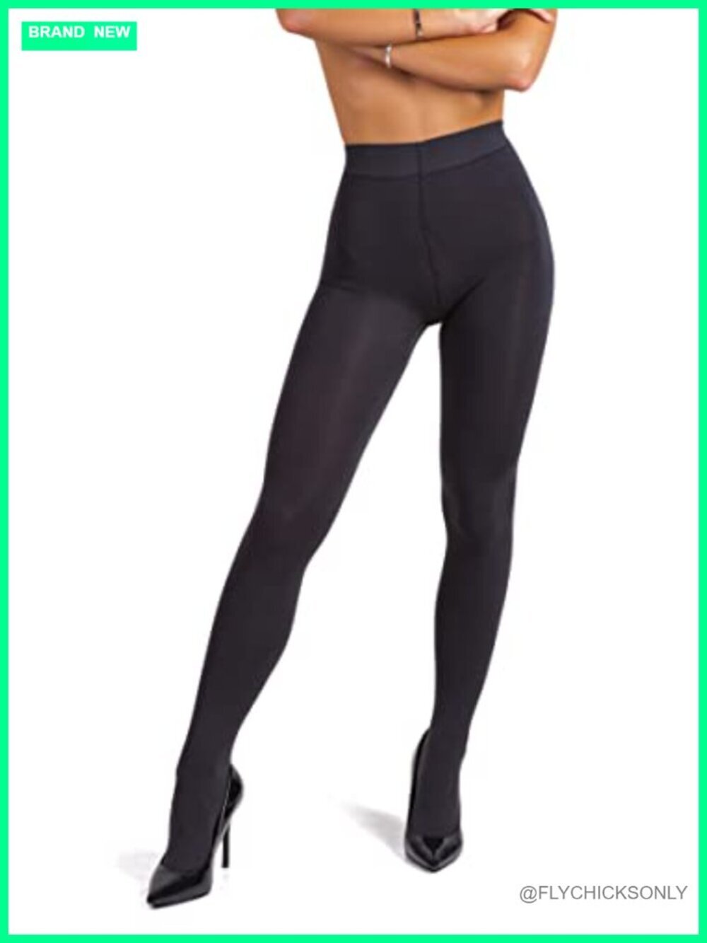 Italian Full Coverage Opaque Tights - 100 Denier High Waisted Pantyhose